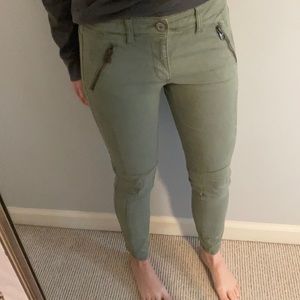 Army Green Moto Pants